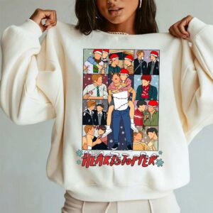 Nick and Charlie Heartstopper Art Eras Tour Christmas Sweatshirt