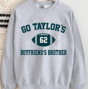 Go Taylor’s Boyfriend’s Brother Crewneck Jason Kelce Sweatshirt Game Day Philadelphia Football Fan Gifts