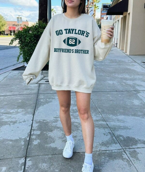 Go Taylor’s Boyfriend’s Brother Crewneck Jason Kelce Sweatshirt Game Day Philadelphia Football Fan Gifts