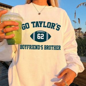 Go Taylor’s Boyfriend’s Brother Crewneck Jason Kelce Sweatshirt Game Day Philadelphia Football Fan Gifts