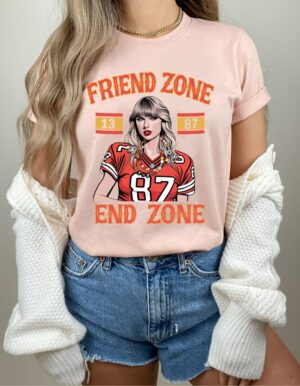 Swift Kelce Jersey Shirt, Travis Kelce and Swift Kansas City Chiefs Jersey Shirt, KC Chiefs Swift Jersey Shirt, Friend Zone End Zone Shirt