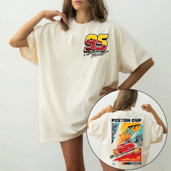 Cars Movie 95 Lighting Mc Queen Piston Cup Tee