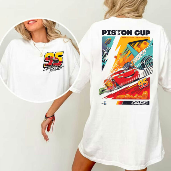 Cars Movie 95 Lighting Mc Queen Piston Cup Tee