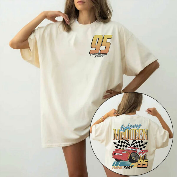 Cars Movie Lighting Mc Queen Think Fast 95 Tee