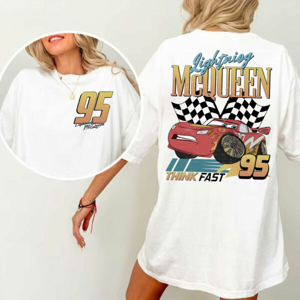 Cars Movie Lighting Mc Queen Think Fast 95 Tee